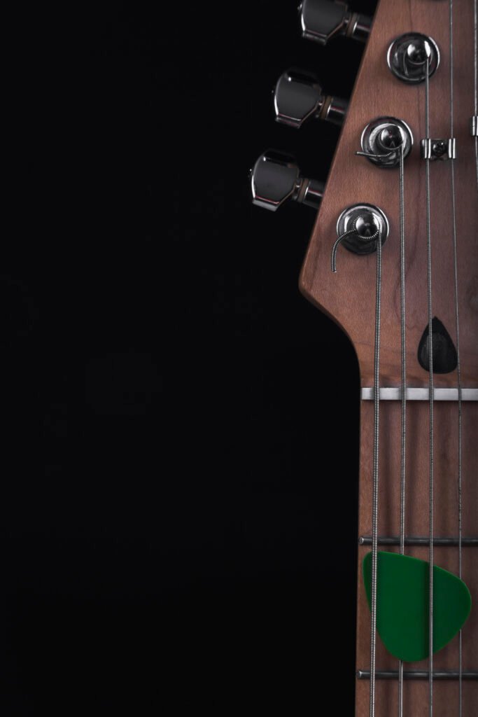 a guitar representing a sound healing session